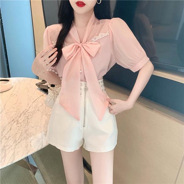 women's tracksuits korean sweet 2 piece set women beading chiffon shirt blouse + high waist shorts suits fashion two summer pant, Gray
women's tracksuits korean sweet 2 piece set women beading chiffon shirt blouse + high waist shorts suits fashion two summer pant, Gray