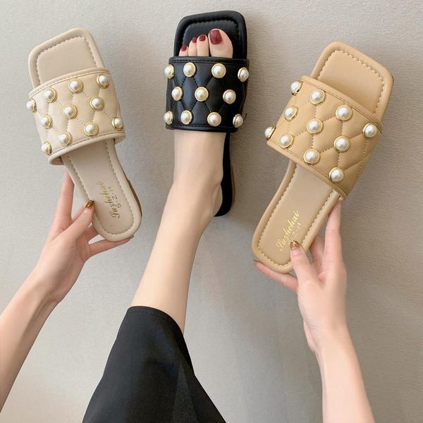 slippers casual shoes string bead low square toe slipers women slides luxury rubber flat soft 2021 leisure rome pu casu, Black
slippers casual shoes string bead low square toe slipers women slides luxury rubber flat soft 2021 leisure rome pu casu, Black