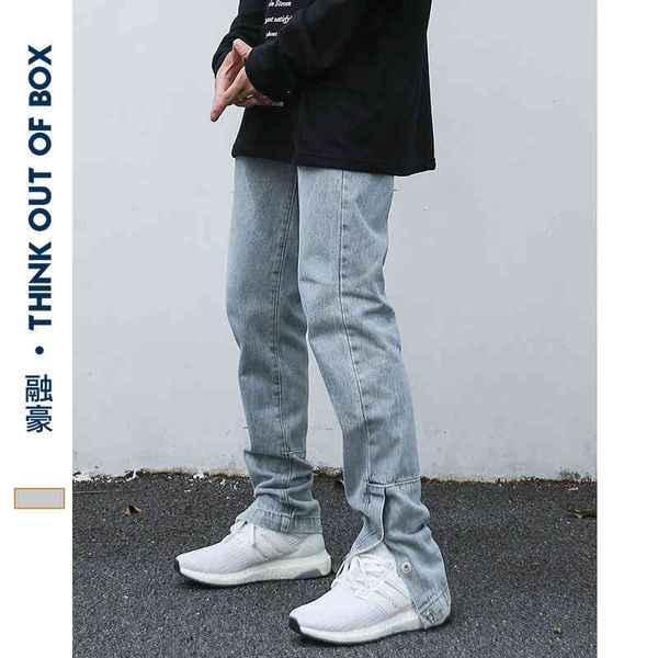 autumn and winter casual loose washed jeans straight breasted sports korean version brand men's, Blue
autumn and winter casual loose washed jeans straight breasted sports korean version brand men's, Blue