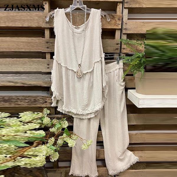women's two piece pants 2021 spring summer tassel outfits women casual o neck t shirt and elastic waist sets solid sleeveless vest retr, White
women's two piece pants 2021 spring summer tassel outfits women casual o neck t shirt and elastic waist sets solid sleeveless vest retr, White