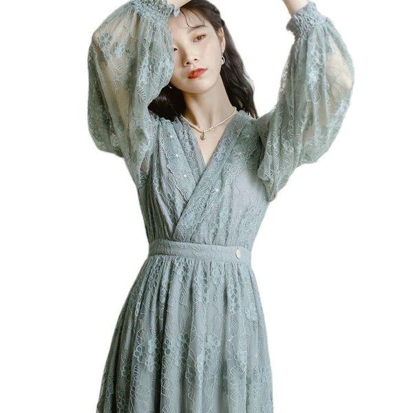 casual dresses dress lace 2021 spring style women's fairy immortal mori series students elegant long s fashion, Black;gray
casual dresses dress lace 2021 spring style women's fairy immortal mori series students elegant long s fashion, Black;gray