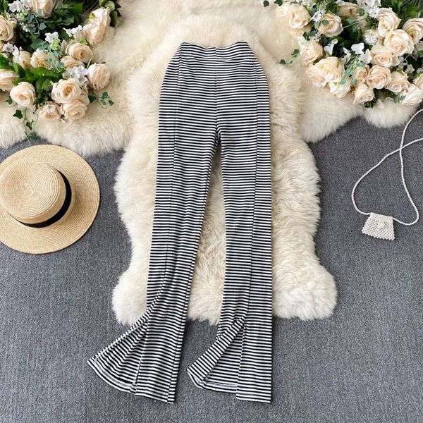 women's pants & capris ins fashion women long vintage style striped print knitted high waist straight leg split hem trousers casua, Black;white
women's pants & capris ins fashion women long vintage style striped print knitted high waist straight leg split hem trousers casua, Black;white