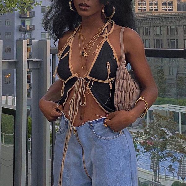 mesh patchwork bandage halter women sleeveless v neck party club crop fashion street style black tank, White
mesh patchwork bandage halter women sleeveless v neck party club crop fashion street style black tank, White