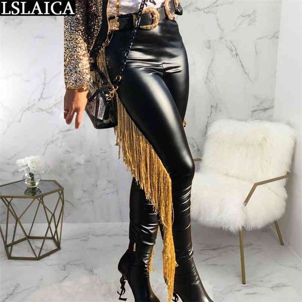 fashion pants women solid color mid waist pu leather tassel patchwork casual slim pocket zippers streetwear 210515, Black;white
fashion pants women solid color mid waist pu leather tassel patchwork casual slim pocket zippers streetwear 210515, Black;white