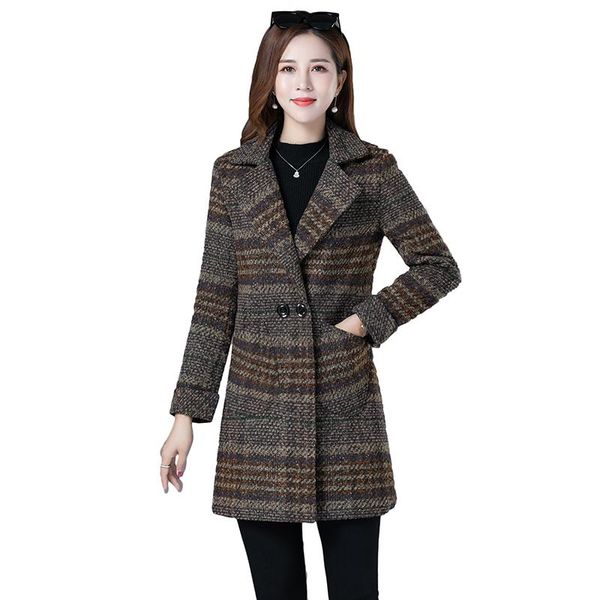 women's wool & blends women spring autumn coat lattice woolen female large size middle age clothing elegant fashion windbreaker outerwe, Black
women's wool & blends women spring autumn coat lattice woolen female large size middle age clothing elegant fashion windbreaker outerwe, Black