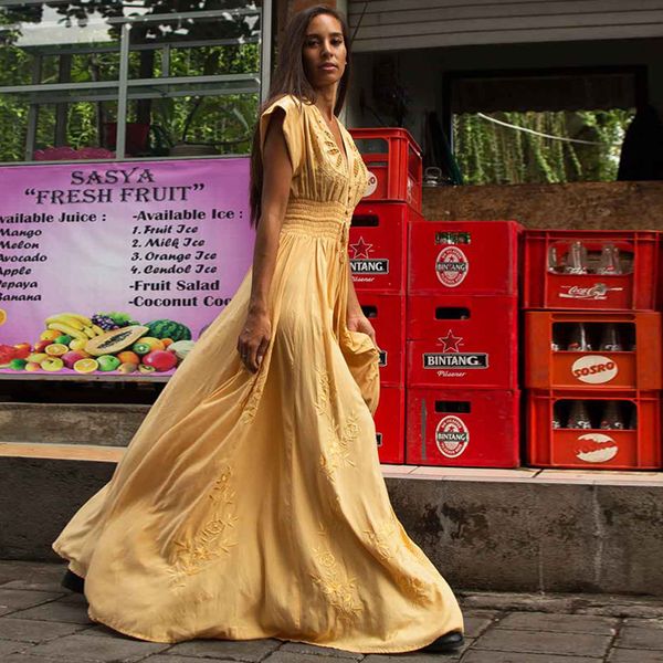 yellow flower hollow out embroidery cotton lace up v neck boho beach a line long maxi es for women, Black;gray
yellow flower hollow out embroidery cotton lace up v neck boho beach a line long maxi es for women, Black;gray