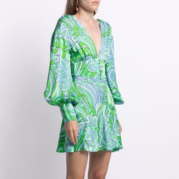 casual dresses summer dress 2021 green printed v-neck lantern sleeve high waist a-line short woman, Black;gray
casual dresses summer dress 2021 green printed v-neck lantern sleeve high waist a-line short woman, Black;gray