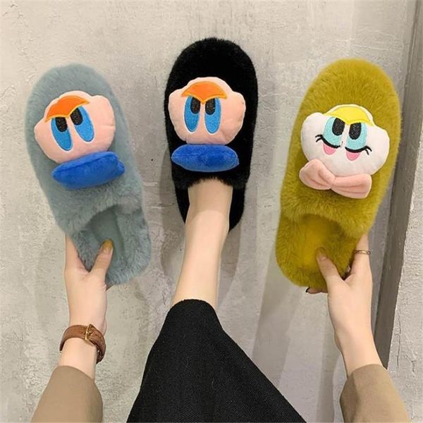 lovely plush slippers women autumn and winter korean warm cotton baotou household, Black
lovely plush slippers women autumn and winter korean warm cotton baotou household, Black