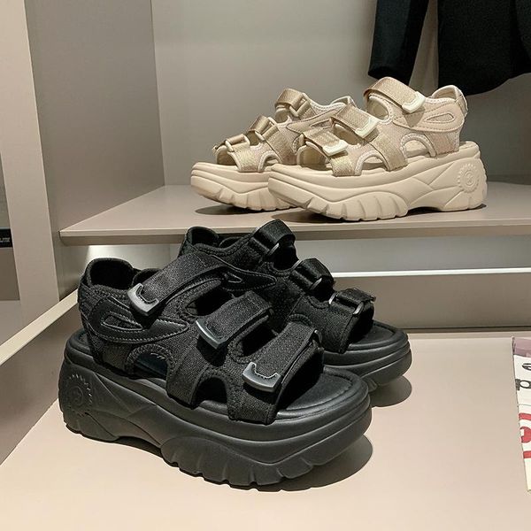 sandals 2021 women thick bottom open-toe fashion summer outdoor breathable sport platform shoes sandalias mujer, Black
sandals 2021 women thick bottom open-toe fashion summer outdoor breathable sport platform shoes sandalias mujer, Black