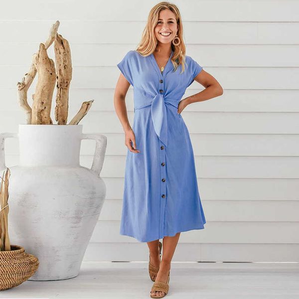 solid color short sleeve v-neck belt lace-up single breasted summer office lady casual commute a-line knee-length shirt dress 210604, Black;gray
solid color short sleeve v-neck belt lace-up single breasted summer office lady casual commute a-line knee-length shirt dress 210604, Black;gray