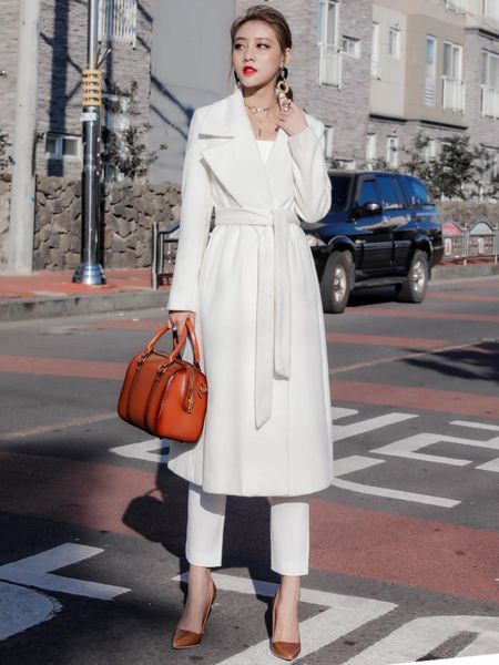 women's wool & blends white tweed coat women's middle and long section 2021 autumn winter fashion temperament loose thickened woole, Black
women's wool & blends white tweed coat women's middle and long section 2021 autumn winter fashion temperament loose thickened woole, Black