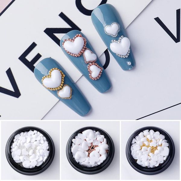 nail art decorations 1jars heart white resin+steel beads rhinestones peal-beads 3d craft diy rhionestones charms manicure ornaments#3co, Silver;gold
nail art decorations 1jars heart white resin+steel beads rhinestones peal-beads 3d craft diy rhionestones charms manicure ornaments#3co, Silver;gold