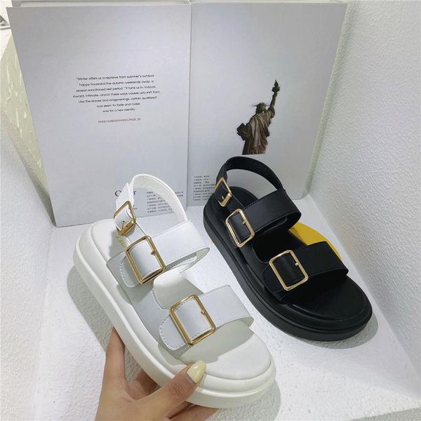 sandals smile circle summer women flats platform shoes beach casual fashion metal buckle student ladies, Black
sandals smile circle summer women flats platform shoes beach casual fashion metal buckle student ladies, Black