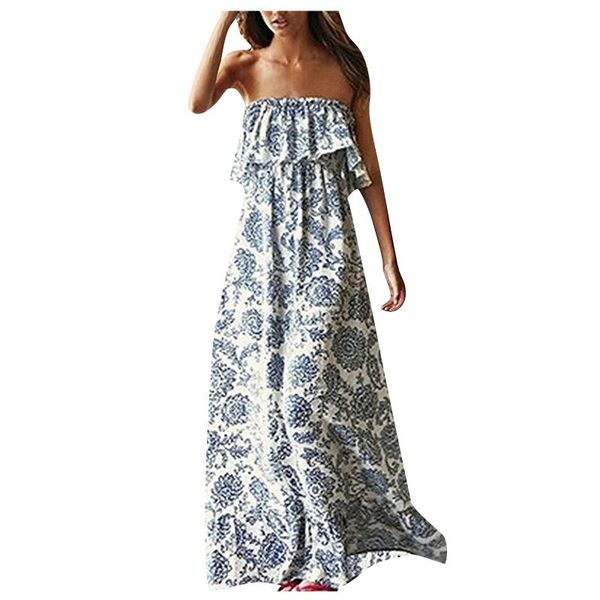 casual dresses tube woman dress off shoulder ruffle strapless sleeveless long bohemian style women ropa mujer, Black;gray
casual dresses tube woman dress off shoulder ruffle strapless sleeveless long bohemian style women ropa mujer, Black;gray