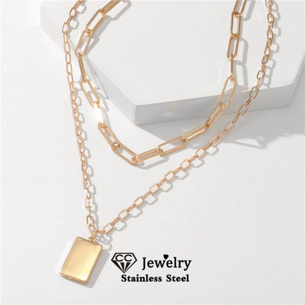 chains necklace for women vintage thick chain double layered clothing aesthetic pendant gold color choker temperament party yh549, Silver
chains necklace for women vintage thick chain double layered clothing aesthetic pendant gold color choker temperament party yh549, Silver