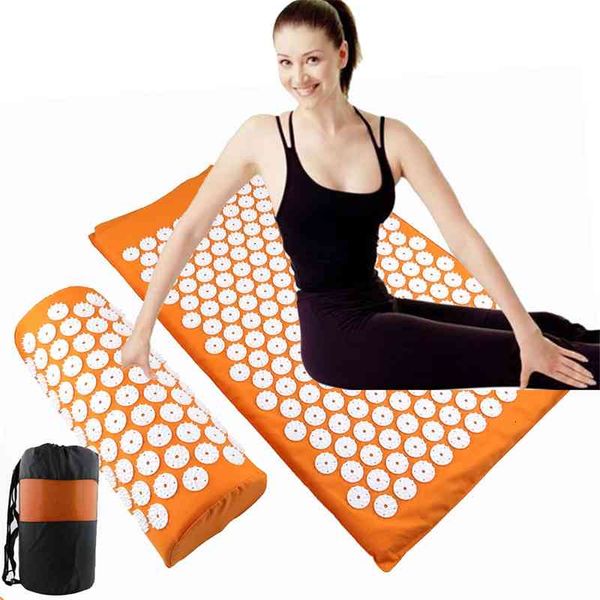 yoga acupressure mat and pillow set neck back foot massager pain stress relief massage cushion pad
yoga acupressure mat and pillow set neck back foot massager pain stress relief massage cushion pad