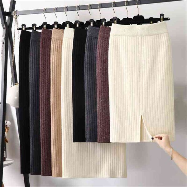 knitted straight solid basic women skirts high waist knee-length streetwear autumn winter, Black
knitted straight solid basic women skirts high waist knee-length streetwear autumn winter, Black