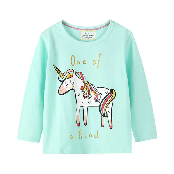 jumping meters long sleeve unicorn print girls cotton t shirts for autumn spring cute children clothes tees 210529, Blue
jumping meters long sleeve unicorn print girls cotton t shirts for autumn spring cute children clothes tees 210529, Blue