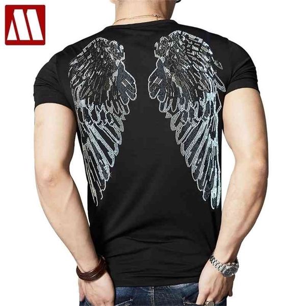 summer arrival men shining wing t shirt novelty angle diamonds tshirt man's casual tees short sleeve hip hop streetwear 210716, White;black
summer arrival men shining wing t shirt novelty angle diamonds tshirt man's casual tees short sleeve hip hop streetwear 210716, White;black