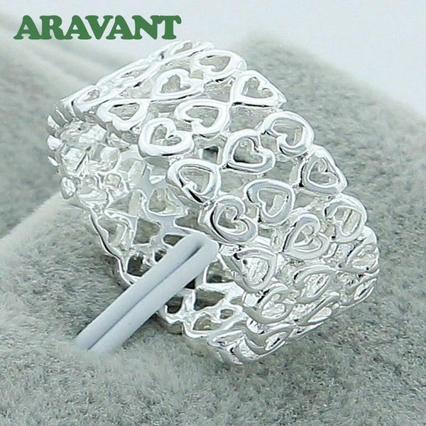 cluster rings arrival 925 jewelry silver plated full heart for women romantic wedding gifts, Golden;silver
cluster rings arrival 925 jewelry silver plated full heart for women romantic wedding gifts, Golden;silver