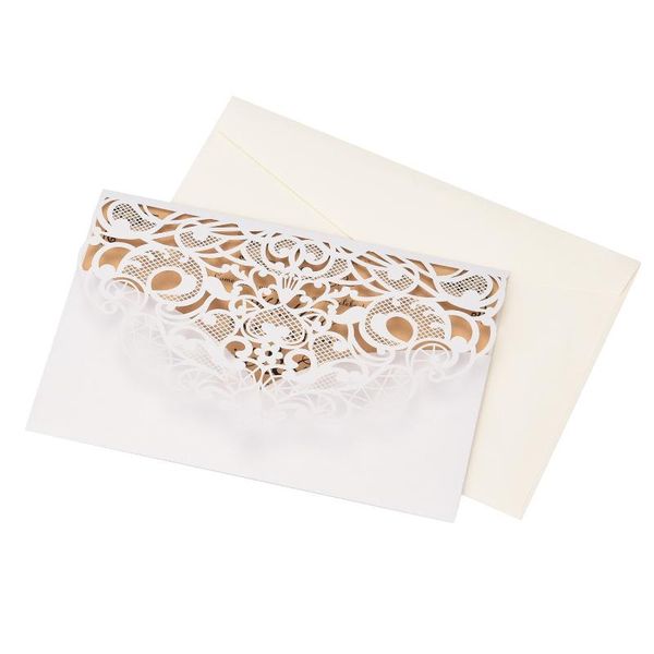 greeting cards 20pcs wedding invitation -cut gold foil and floral design pockets for bridal showers, engagement parties(white)
greeting cards 20pcs wedding invitation -cut gold foil and floral design pockets for bridal showers, engagement parties(white)