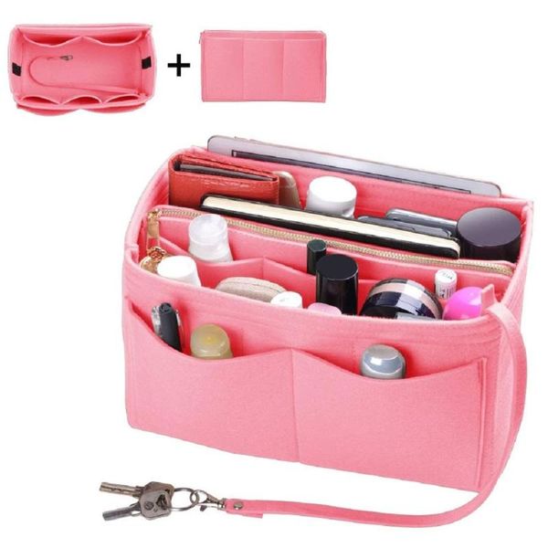 portable cosmetic bags make up organizer felt insert bag for handbag travel inner purse & cases
portable cosmetic bags make up organizer felt insert bag for handbag travel inner purse & cases
