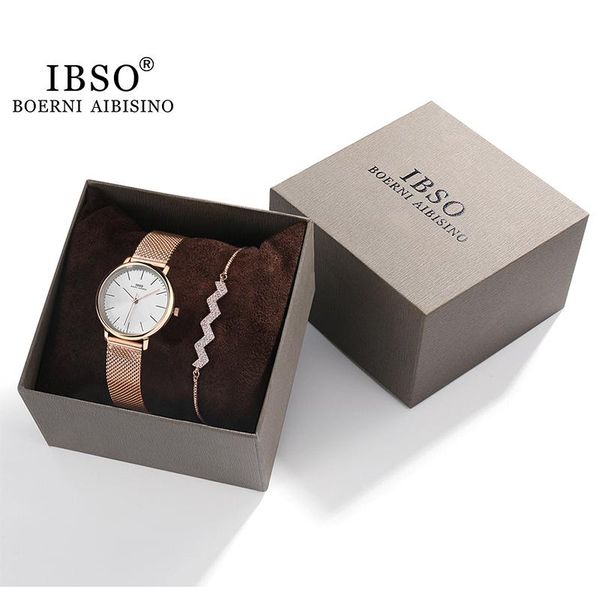 wristwatches ibso women's watches bracelet set 8mm ultra thin silver mesh stainless steel strap quartz clock hours sets ladies birthday, Slivery;brown
wristwatches ibso women's watches bracelet set 8mm ultra thin silver mesh stainless steel strap quartz clock hours sets ladies birthday, Slivery;brown
