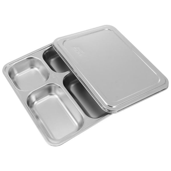 dishes & plates 1pc stainless steel divided plate rectangular 4 sections serving tray
dishes & plates 1pc stainless steel divided plate rectangular 4 sections serving tray