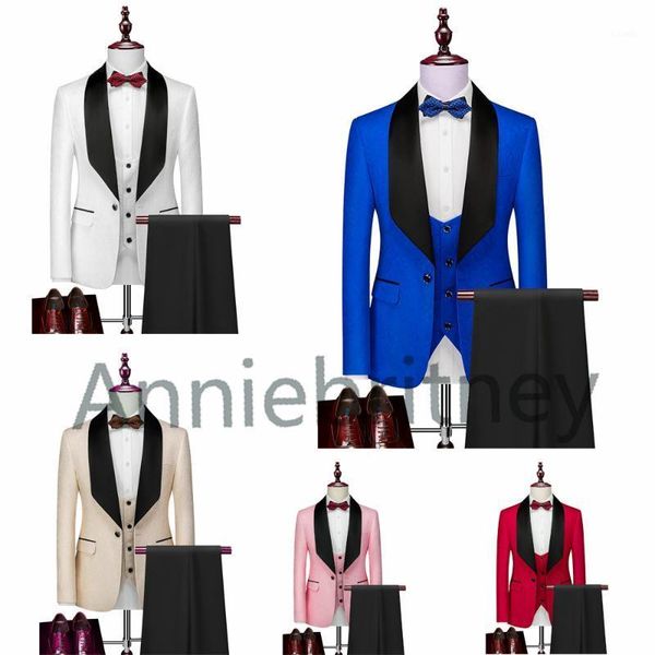 men's suits & blazers (jacket+pants+vest) slim fit royal blue suit men formal male clothes 3 piece for man 2021 groomsman wedding custo, White;black
men's suits & blazers (jacket+pants+vest) slim fit royal blue suit men formal male clothes 3 piece for man 2021 groomsman wedding custo, White;black