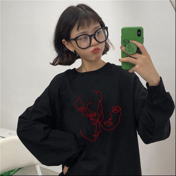 winter chic matisse ins women hoodies funny simple personality abstract korean ulzzang casual long sleeve o neck, Black
winter chic matisse ins women hoodies funny simple personality abstract korean ulzzang casual long sleeve o neck, Black