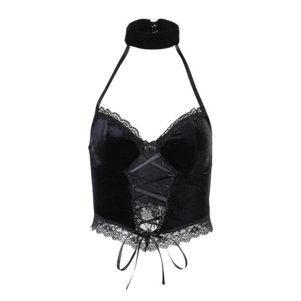 women's tanks & camis vest punk style dark lace tank suede halter neck crop 2021 european and american summer women fanshion, White
women's tanks & camis vest punk style dark lace tank suede halter neck crop 2021 european and american summer women fanshion, White