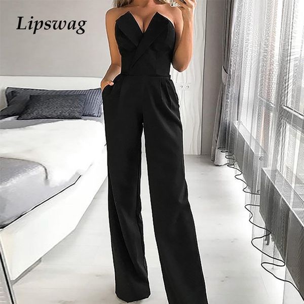 fashion elegant women wide leg party jumpsuit 2021 casual v-neck office lady rompers strapless sleeveless playsuit clubwear, Black;white
fashion elegant women wide leg party jumpsuit 2021 casual v-neck office lady rompers strapless sleeveless playsuit clubwear, Black;white