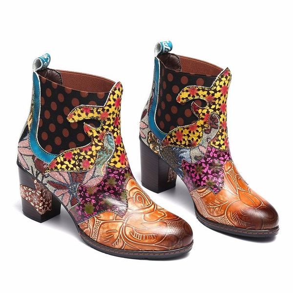 414243 size ethnic style womens retro boots fall winter fashion color matching sleeve ankle boots round head chunky heel high heel martin bo, Black
414243 size ethnic style womens retro boots fall winter fashion color matching sleeve ankle boots round head chunky heel high heel martin bo, Black