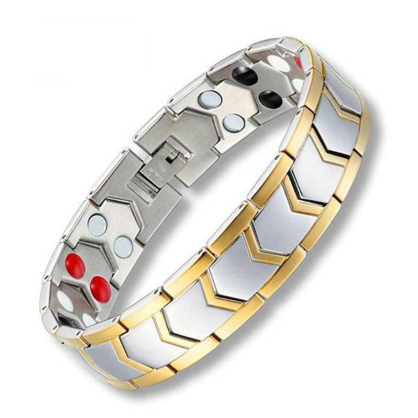 link, chain fashion mens bracelet double row magnet anion titanium steel energy jewelry, Black
link, chain fashion mens bracelet double row magnet anion titanium steel energy jewelry, Black