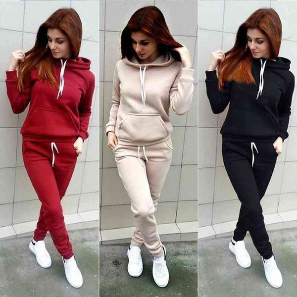 Two Piece Set Lady Tracksuit Womens Autumn Winter Fashion Pullover Hoodie Stretch Waist Jogging Pants Casual Sports Suit, Gray
Two Piece Set Lady Tracksuit Womens Autumn Winter Fashion Pullover Hoodie Stretch Waist Jogging Pants Casual Sports Suit, Gray