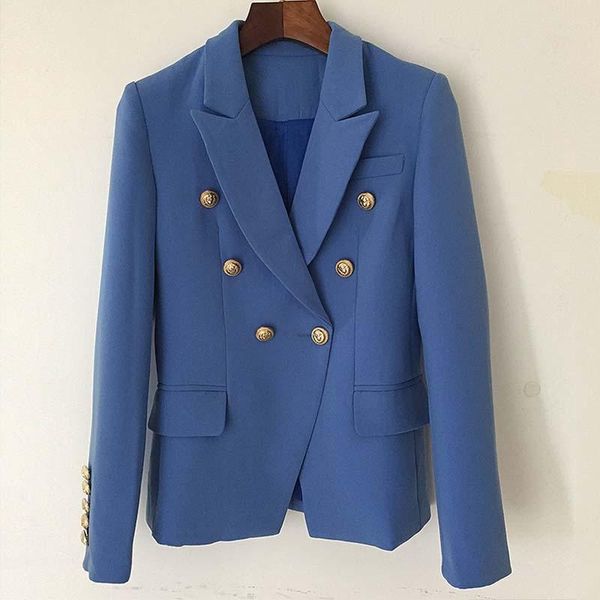 women's suits & blazers autumn winter fashion 2021 runway designer blazer women metal lion buttons double breasted outer coat lake blue, White;black
women's suits & blazers autumn winter fashion 2021 runway designer blazer women metal lion buttons double breasted outer coat lake blue, White;black