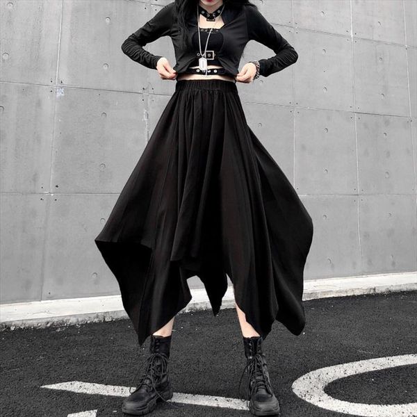 gothic black dark irregular womens skirts high waist goth punk harajuku long vintage korean
gothic black dark irregular womens skirts high waist goth punk harajuku long vintage korean