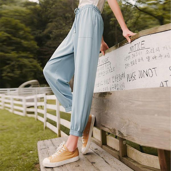 women's pants & capris shzq nine point summer 2021 slim drawstring thin leggings loose casual high waist sweatpants, Black;white
women's pants & capris shzq nine point summer 2021 slim drawstring thin leggings loose casual high waist sweatpants, Black;white