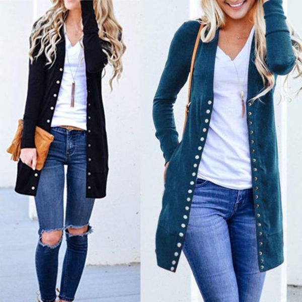 autumn long jacket coat women ladies long sleeve slim knitted cardigan outwear 210419, White
autumn long jacket coat women ladies long sleeve slim knitted cardigan outwear 210419, White