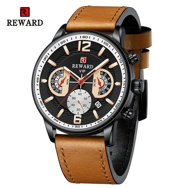 wristwatches reward rd83014m men quartz watches genuine leather business waterproof chronograph date luminous male wrist, Slivery;brown
wristwatches reward rd83014m men quartz watches genuine leather business waterproof chronograph date luminous male wrist, Slivery;brown