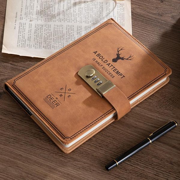notepads a5 dairy notepad with lock personal password notebook leather soft cover squred books for records office accessories, Purple;pink
notepads a5 dairy notepad with lock personal password notebook leather soft cover squred books for records office accessories, Purple;pink