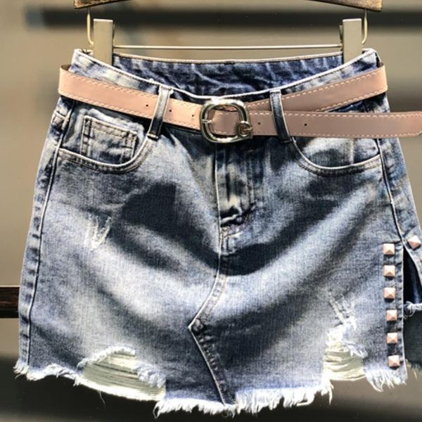 denim spring auutmn fashion high womens skirts waist mini irregular split rivets jeans a line plus size 2xl, Black
denim spring auutmn fashion high womens skirts waist mini irregular split rivets jeans a line plus size 2xl, Black