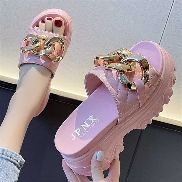 slippers platform sandals women metal chain thick sole chunky summer comfortable casual beach zapatillas mujer, Black
slippers platform sandals women metal chain thick sole chunky summer comfortable casual beach zapatillas mujer, Black
