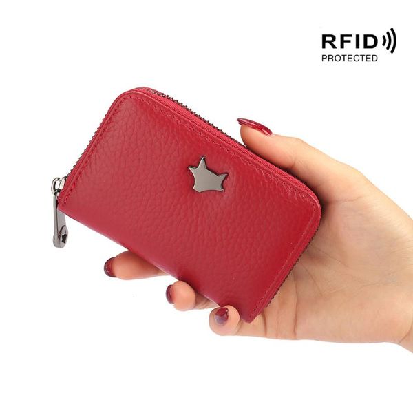 card holders ladies rfid anti-scanning leather holder zipper organ style men's multifunctional coin purse christmas gift, Brown;gray
card holders ladies rfid anti-scanning leather holder zipper organ style men's multifunctional coin purse christmas gift, Brown;gray