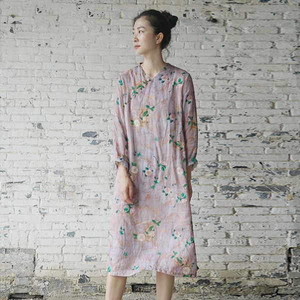 johnature loose retro print v-neck button long sleeve slit dresses autumn cotton linen comfortable women fashion dress 210521, Black;gray
johnature loose retro print v-neck button long sleeve slit dresses autumn cotton linen comfortable women fashion dress 210521, Black;gray