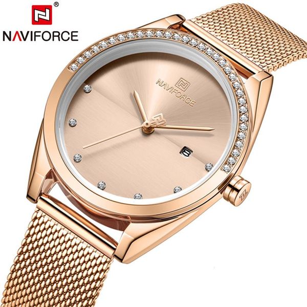 wristwatches naviforce brand women watches casual dress ladies gift for girl wife date display quartz wrist relogio feminino, Slivery;brown
wristwatches naviforce brand women watches casual dress ladies gift for girl wife date display quartz wrist relogio feminino, Slivery;brown