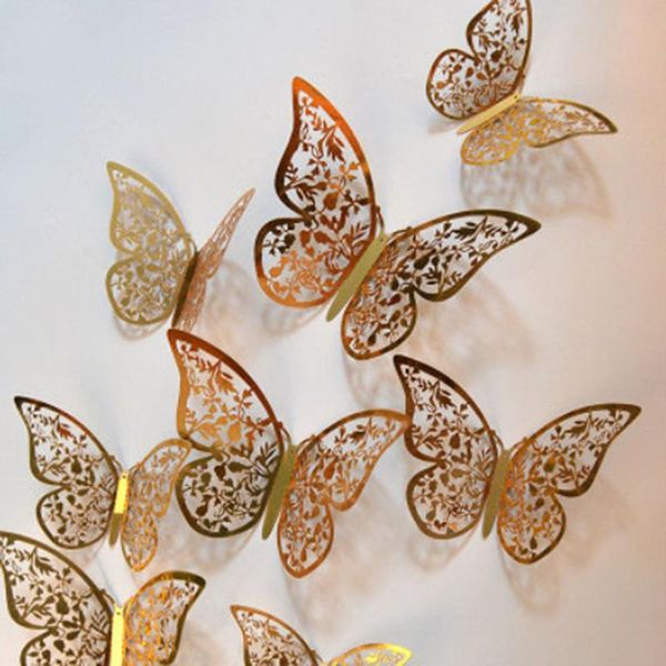 wall stickers 3d holle gouden vlinder muurstickers diy koelkast decals glitter art muurschilderingen voor muur of party decoraties 
wall stickers 3d holle gouden vlinder muurstickers diy koelkast decals glitter art muurschilderingen voor muur of party decoraties