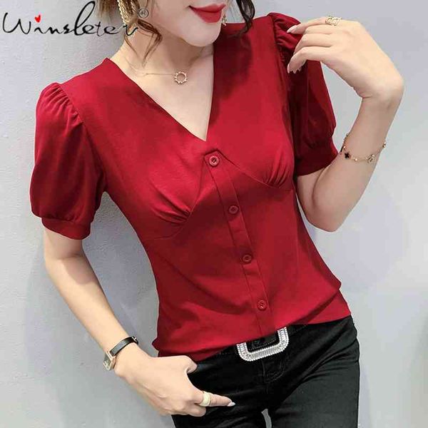 women's t-shirt summer european style cotton solid fashion v-neck drape button women bottoming shirt short sleeve tees t16128, White
women's t-shirt summer european style cotton solid fashion v-neck drape button women bottoming shirt short sleeve tees t16128, White