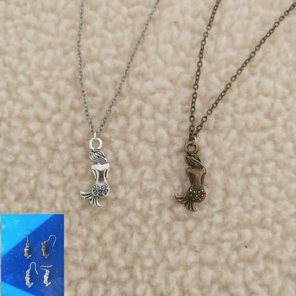 earrings & necklace 1 set of 3d mermaid alloy material with 2 colors exquisite jewelry gifts for ladies winter products, Silver
earrings & necklace 1 set of 3d mermaid alloy material with 2 colors exquisite jewelry gifts for ladies winter products, Silver