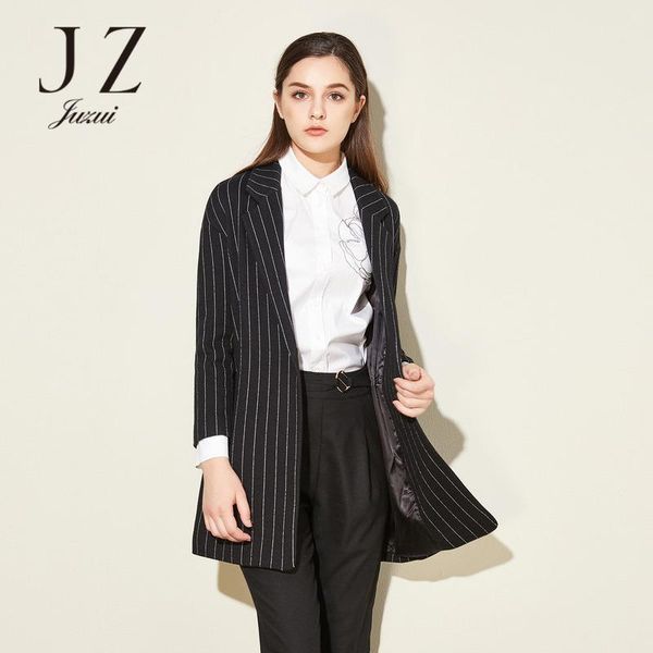 women's suits & blazers women winter fashion striped lapel suit jacket female juzui, White;black
women's suits & blazers women winter fashion striped lapel suit jacket female juzui, White;black